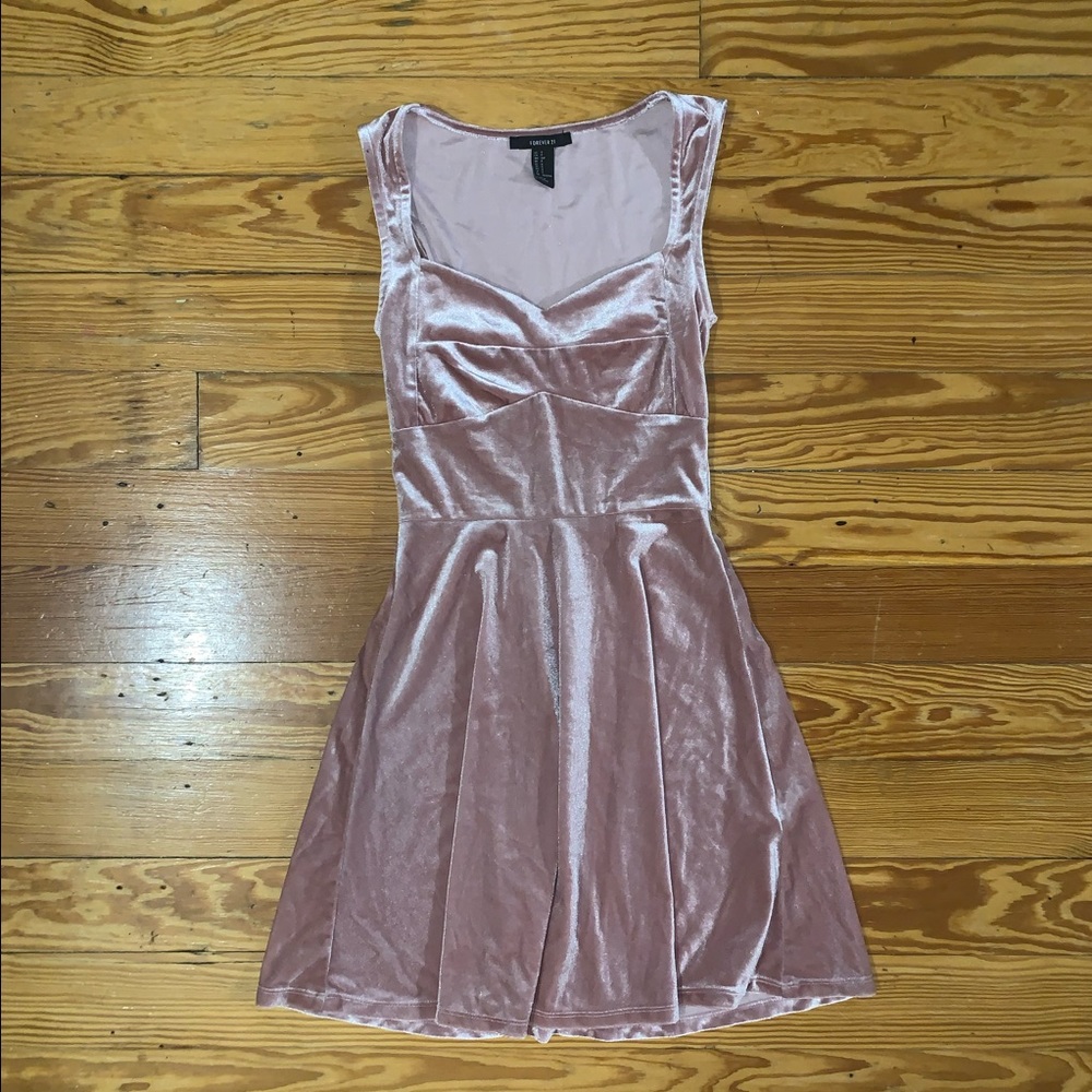 Velvet Baby Pink Forever 21 Dress
